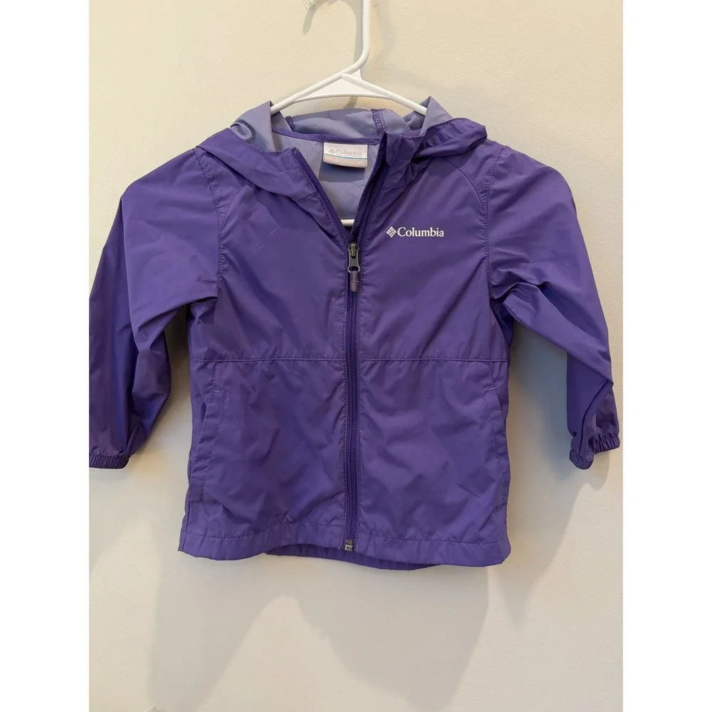 Columbia Kids Purple Glennaker Windbreaker Hooded Jacket RA2013 Size 3T